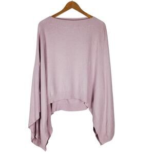 Lululemon Forward Flow Poncho Womens One Size Pink Knit Silk Blend Layering